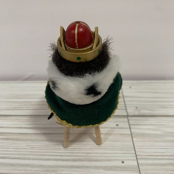 Vintage Steinbach Mini Wood Viking King Figure Imperfect - Picture 4 of 8